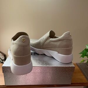 Women's Gold Sparkle Slip-On Sneakers